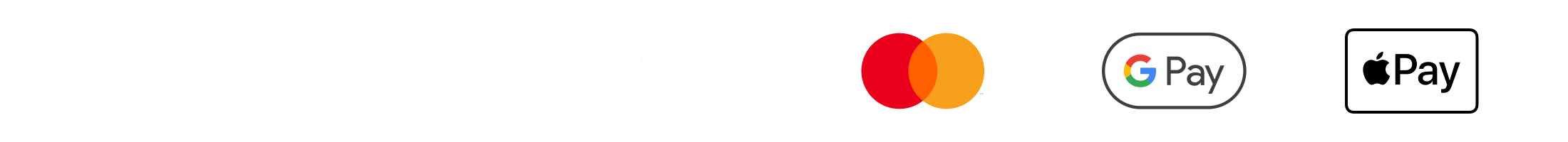 Metodi di pagamento - Visa, Mastercard, Google Pay, Apple Pay