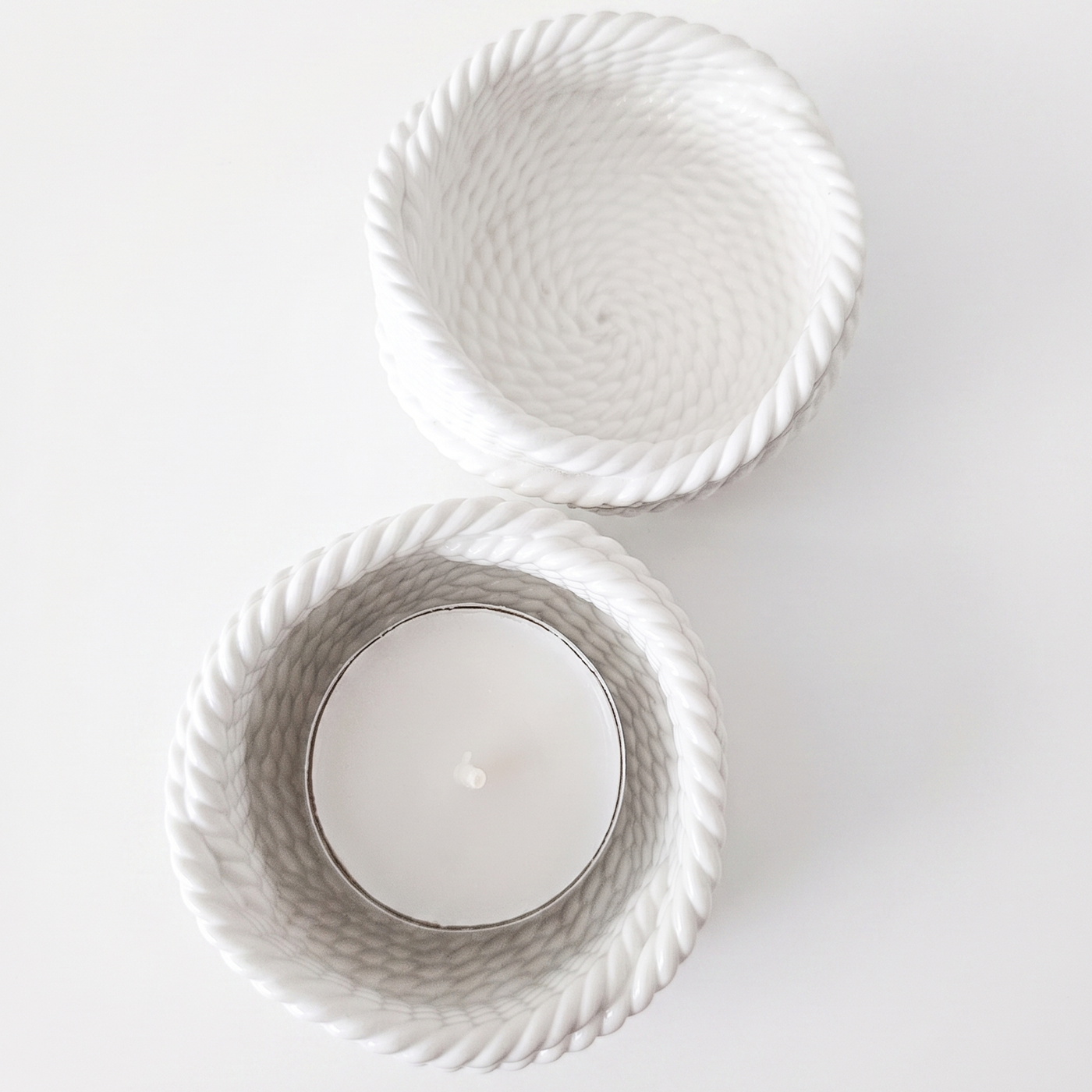 Candeliere design Filato – Bianco