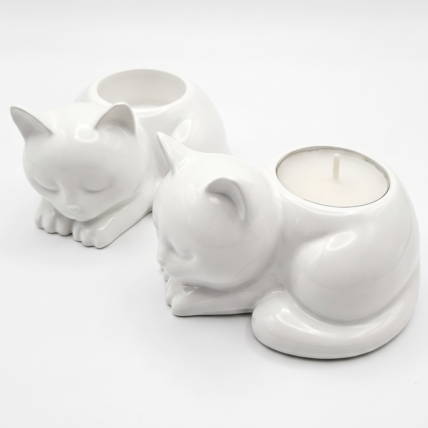 Candeliere design Gatto – Bianco