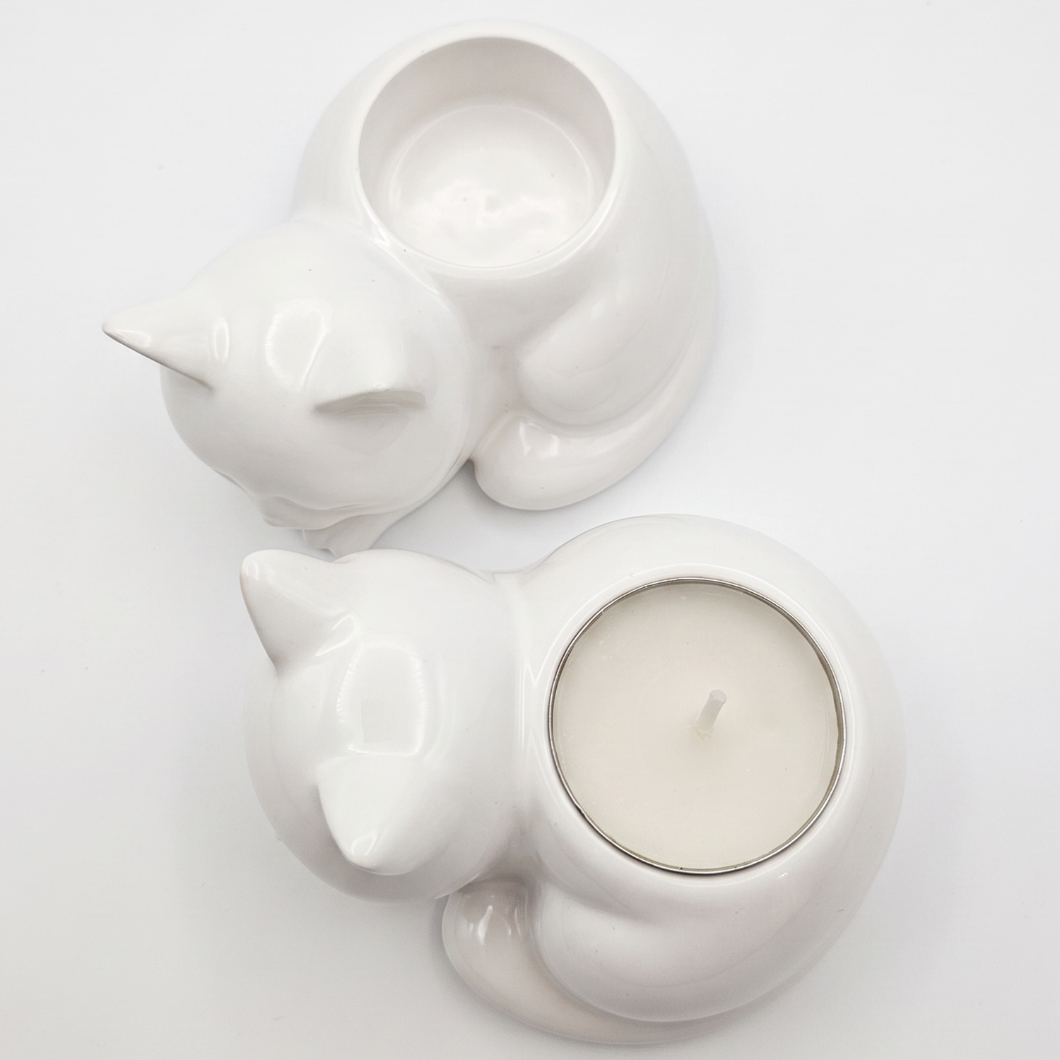 Candeliere design Gatto – Bianco