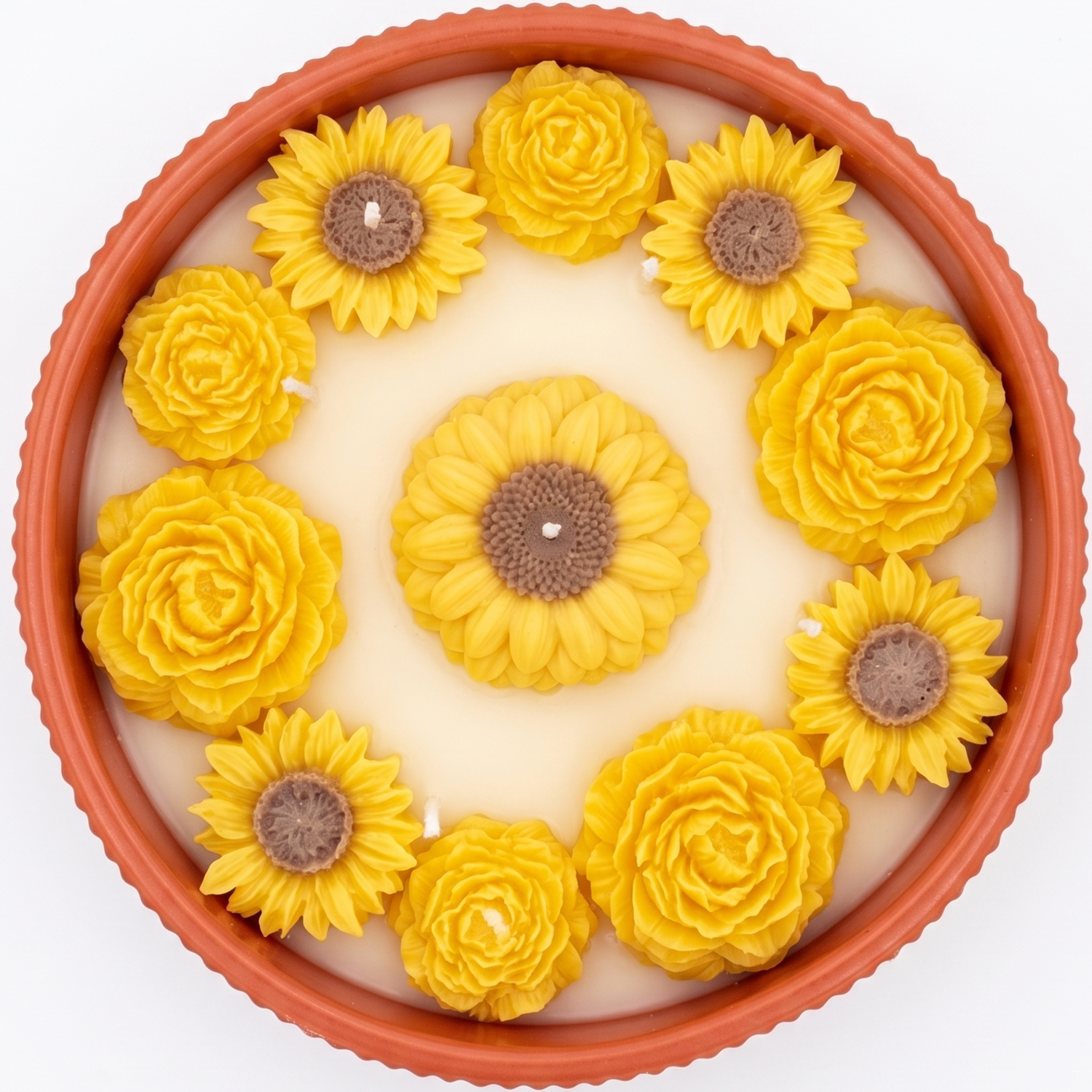 Candela Girasole - Rosso mattone / Lime, Miele, Latte