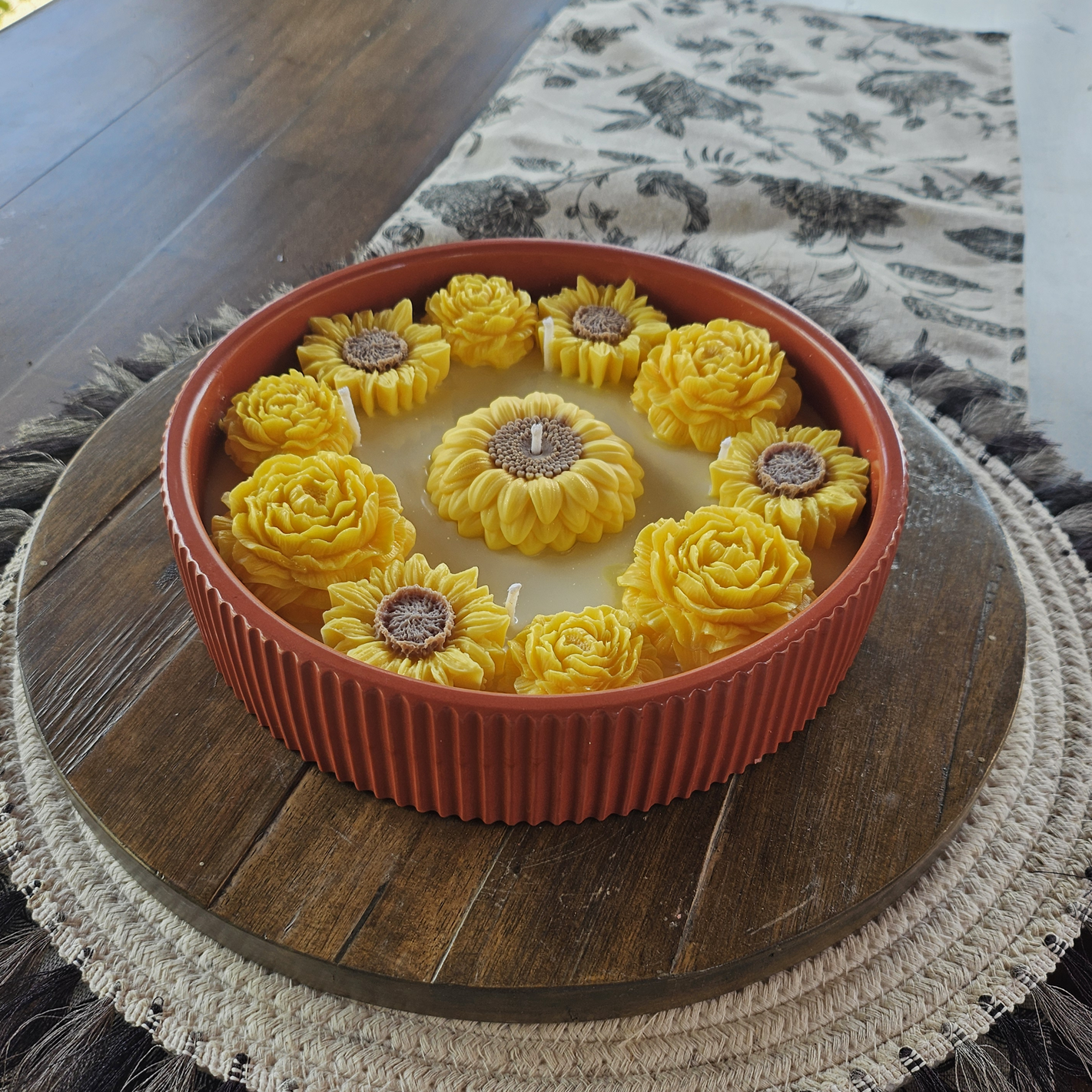 Candela Girasole - Rosso mattone / Lime, Miele, Latte