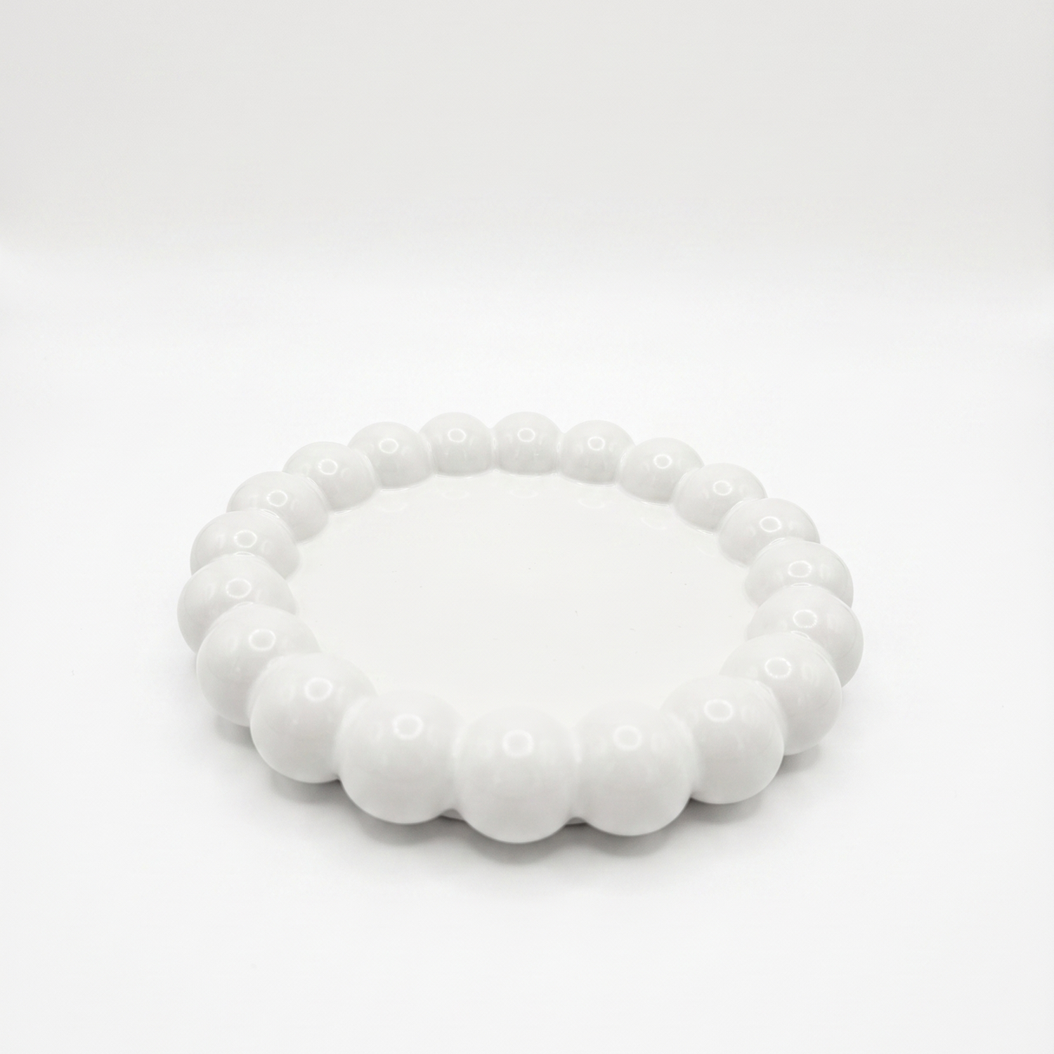 Vassoio design Perla - Bianco / Argento