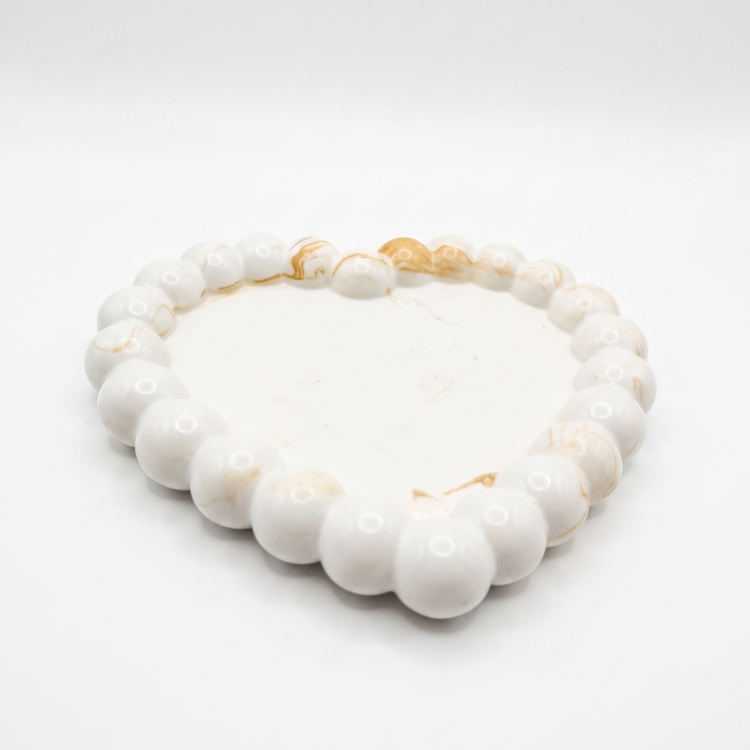 Vassoio design Cuore di Perla - Bianco / Oro
