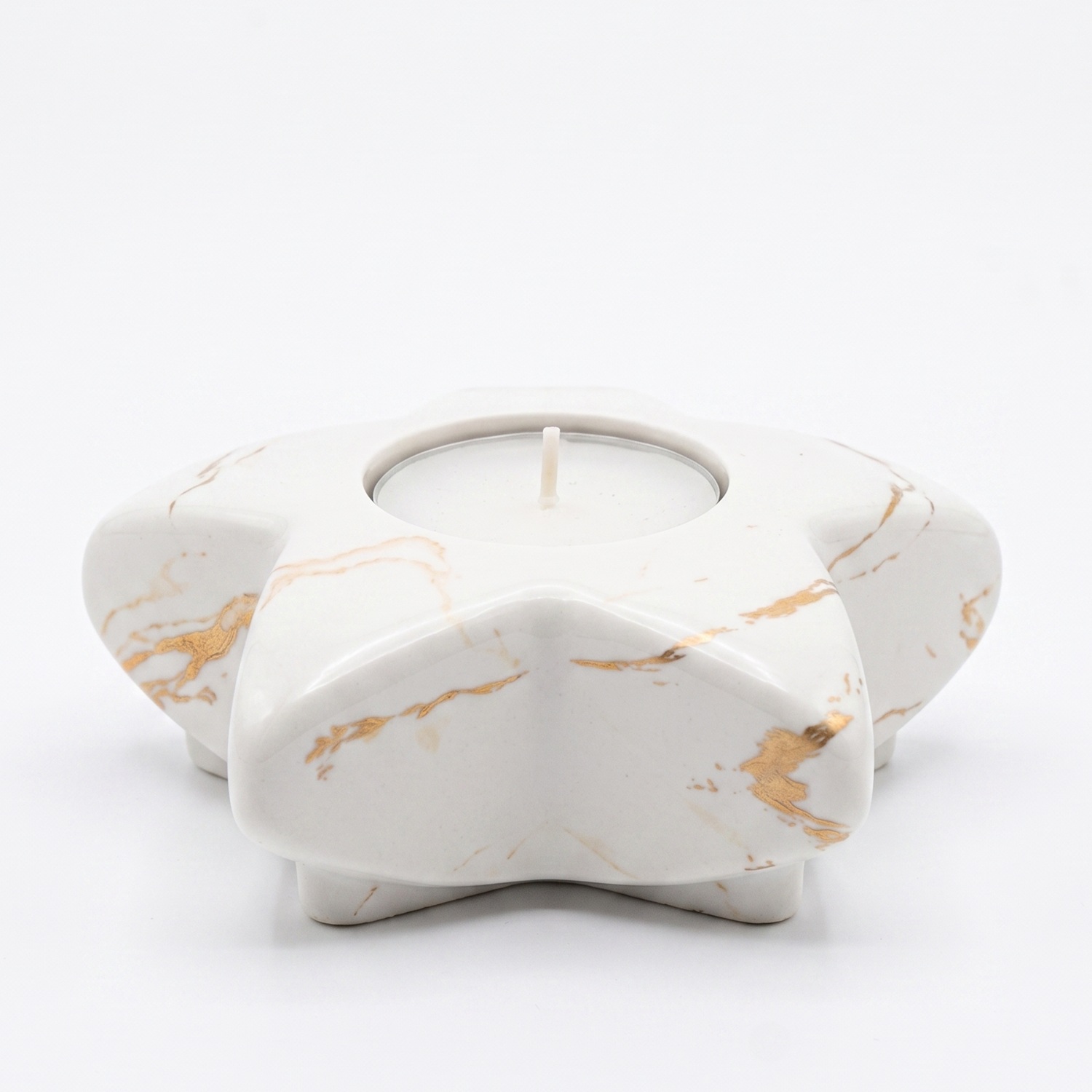 Candeliere design Stella - Bianco / Oro