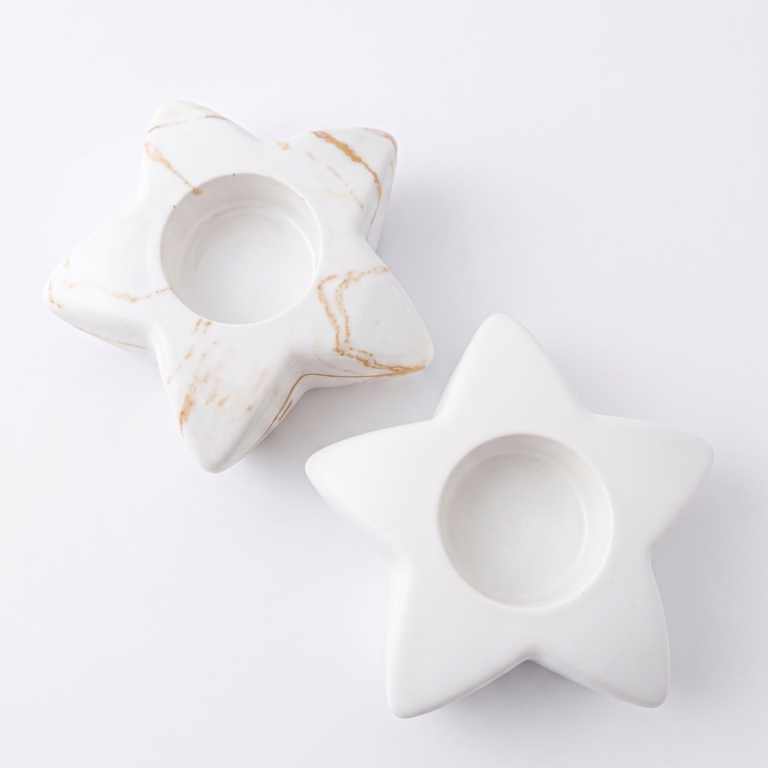 Candeliere design Stella - Bianco / Oro
