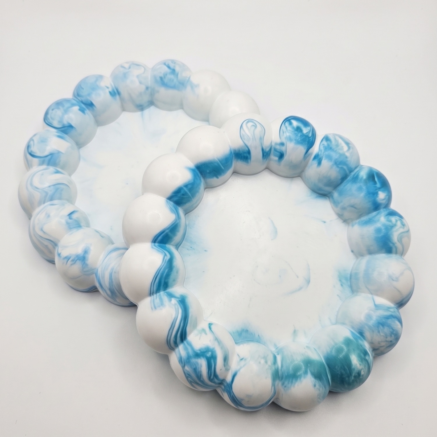 Vassoio design Bollicina - Bianco / Blu