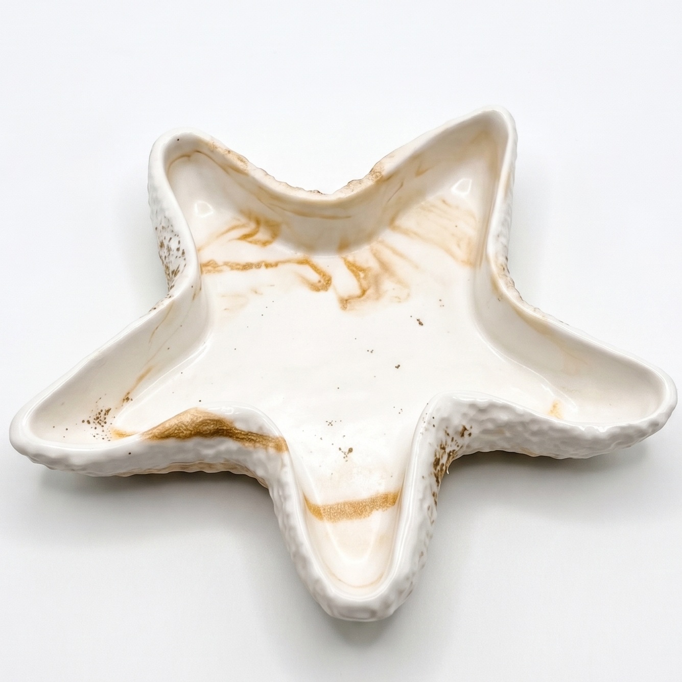 Ciotola design Stella Marina - Grigia / Oro