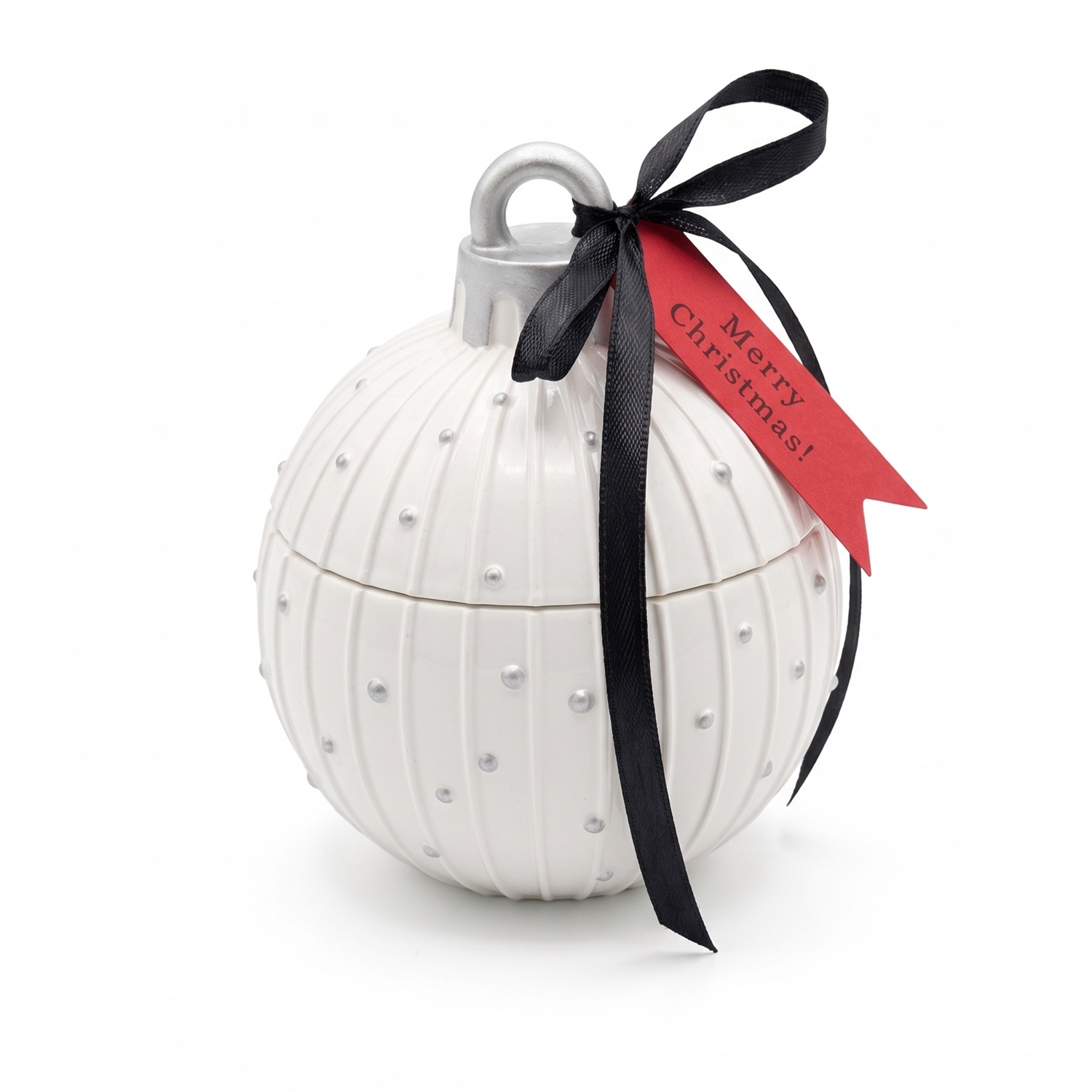 Candela Christmas Bauble Charming - Bianco / Oro / Magia d'Inverno