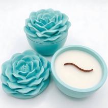 Candela Maxi Fiore Azzurro - Turchese / Vaniglia