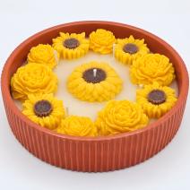 Candela Girasole - Rosso mattone / Lime, Miele, Latte