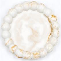 Vassoio design Perla - Bianco / Oro