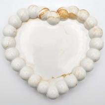 Vassoio design Cuore di Perla - Bianco / Oro
