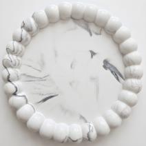 Vassoio di design Rondo - Bianco / Argento