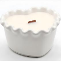 Candela Cuore Ondulato - Bianca / Lime, Mango