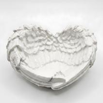 Candeliere e vassoio design Ali - Bianco / Argento