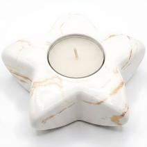 Candeliere design Stella - Bianco / Oro