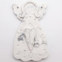 Angelo appeso - Bianco / Argento / L