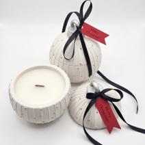 Candela Christmas Bauble Charming - Bianca / Argento / Magia d'Inverno