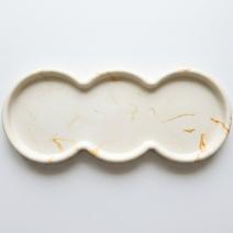 Vassoio di design Trio - Bianco / Oro