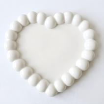 Vassoio design Cuore di Perle - Bianco