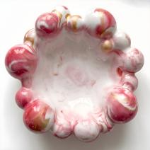 Vassoio design Kora - Bianco / Rosa / Oro