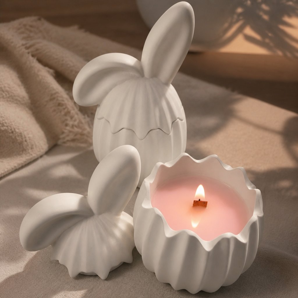 Candela Mini Orecchio - Bianca / Pompelmo, Pomelo