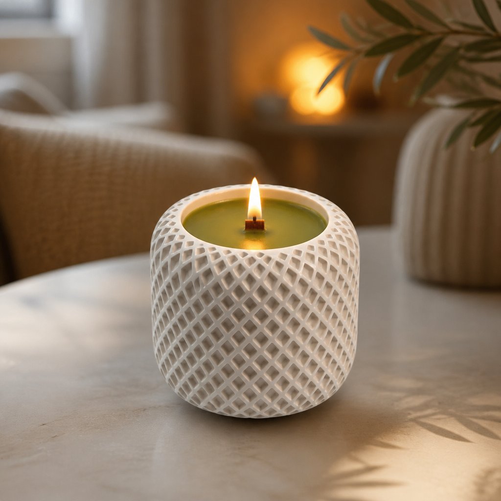 Candela Mosaico - Bianco / Verde Oliva / Green Leaf