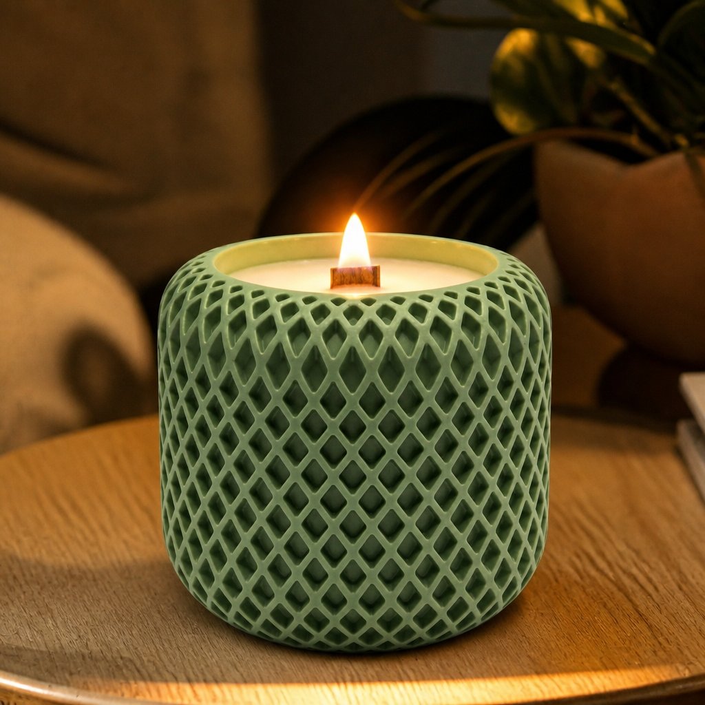 Candela Mosaico - Verde / Bianco / Prugna selvatica, rosa, patchouli