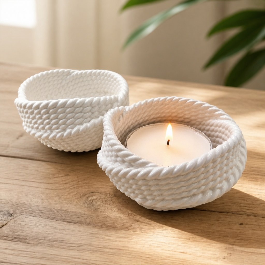Candeliere design Filato – Bianco