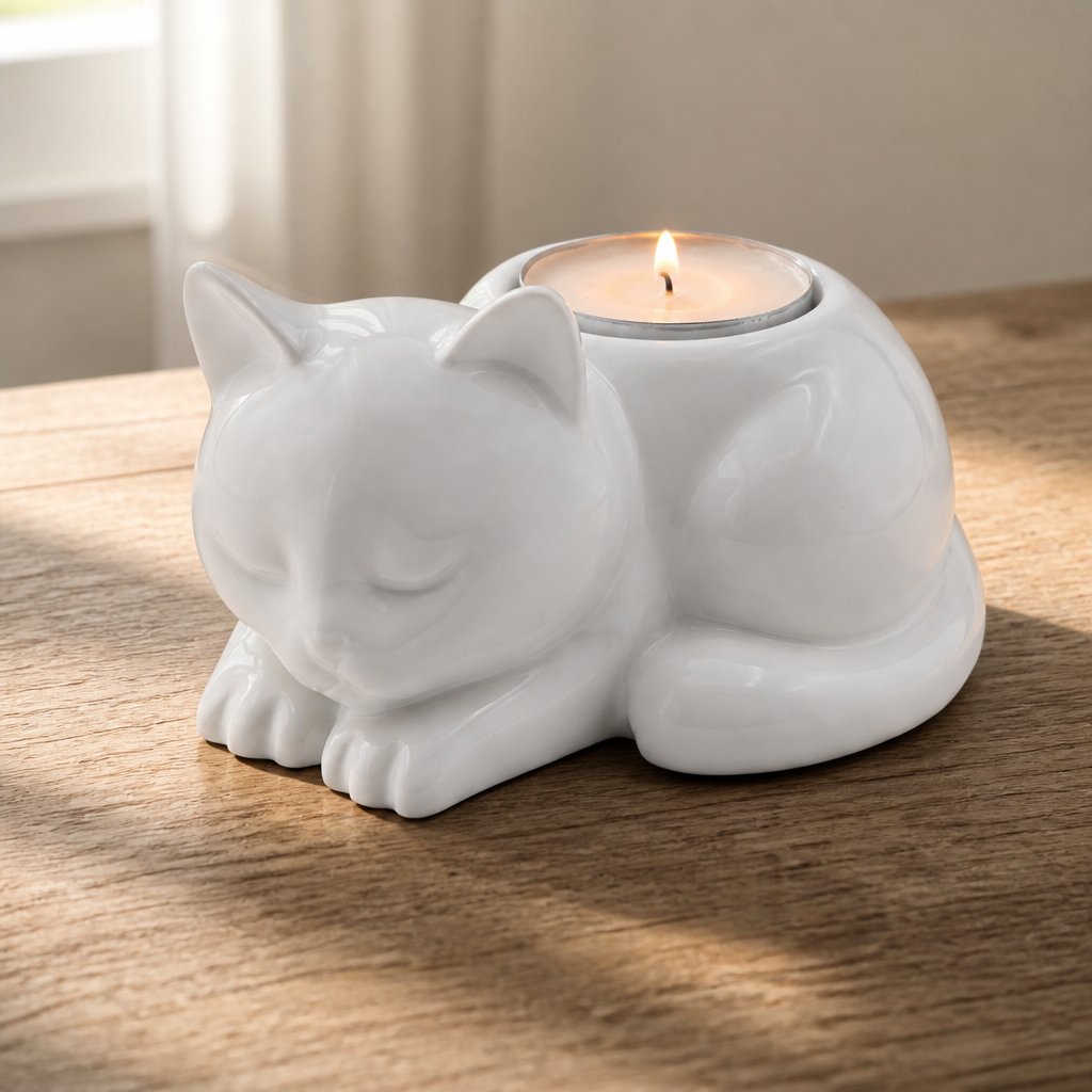 Candeliere design Gatto – Bianco