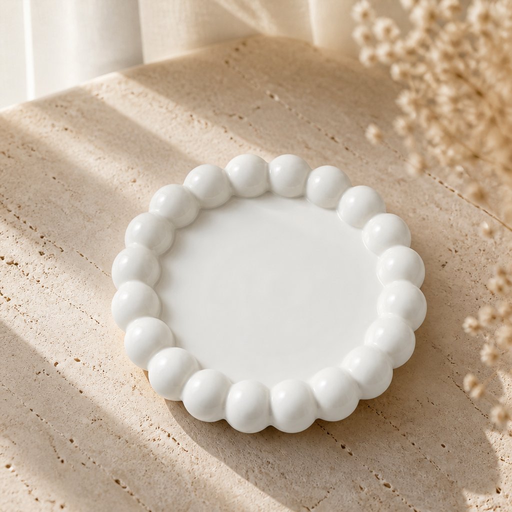 Vassoio decorativo Perla - Bianco