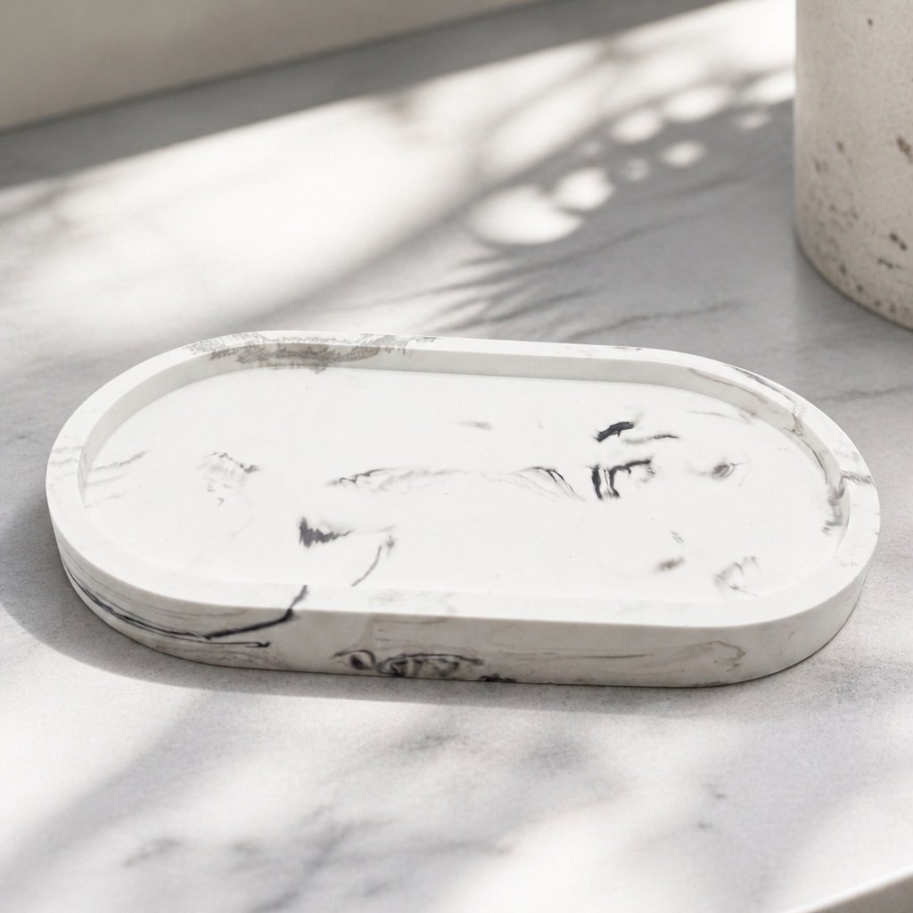 Vassoio design Classic - Bianco / Argento