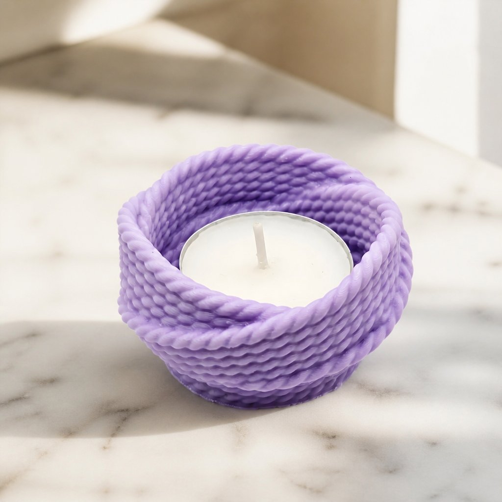 Candeliere e ciotola design Filato – Viola