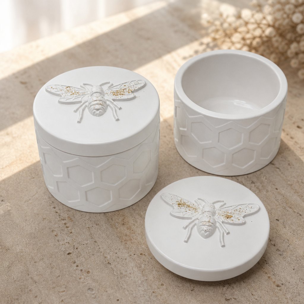 Contenitore Ape - Bianco / Oro