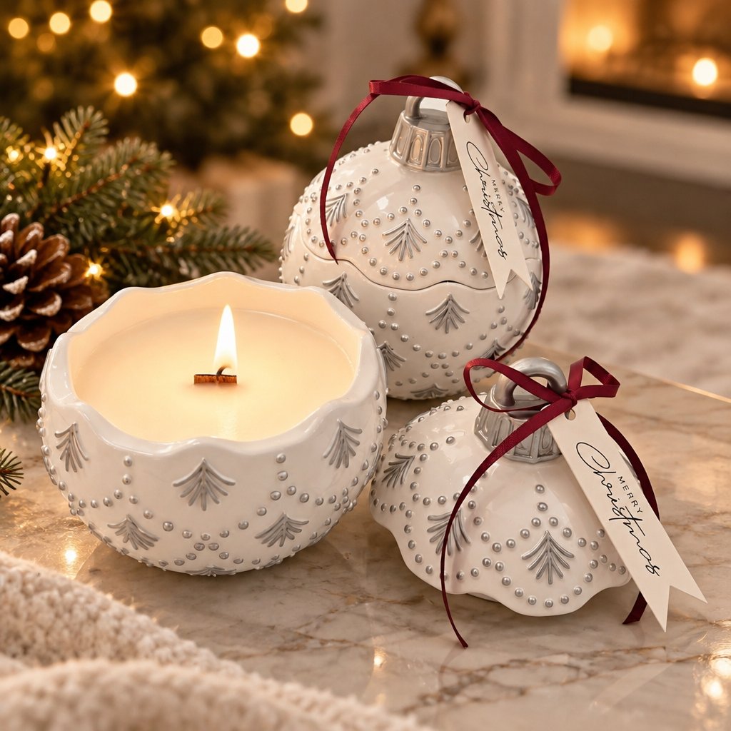 Candela Christmas Bauble Enchanted MINI - Bianca / Argento / Magia d'Inverno / MINI